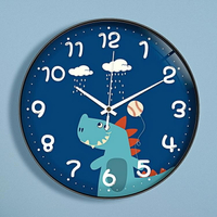 掛鐘 卡通兒童超靜音鐘錶掛鐘家用客廳臥室可愛時尚創意時鐘錶掛牆簡約