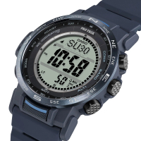 【CASIO 卡西歐】PRO TREK 登山錶系列/高度溫度氣壓方位偵測/6局電波接收/44mm/藍(PRW-35Y-2)