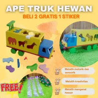 APE-TRUK Mainan Edukasi Alat Permainan Edukatif Anak APE Truk Hewan