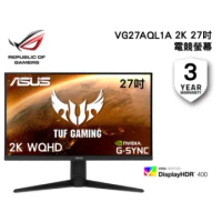 【華碩 ASUS】27吋 2K HDR 電競螢幕 VG27AQL1A