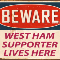 Beware West Ham Supporter Lives Here Metal Sign Home Wall Door Man Cave