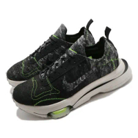 Nike 休閒鞋 Air Zoom-Type 黑 綠 氣墊 增高 再生材質 環保 男鞋 CW7157-001