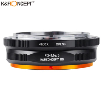 K&amp;F CONCEPT FD-M4/3 FD Lens to M43 MFT Camera mount Adapter for Canon FD to M4 3 Olympus PEN and Panasonic Lumix Cameras