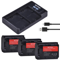 Batmax 3x NP-FZ100 FZ100 Battery+Ultra Slim LED USB Dual Charger for Sony Alpha 9 A9 9R A9R 9S A9S A7RIII A7R3 7RM3 A7m3 BC-QZ1