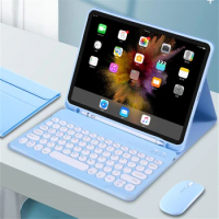 Bluetooth Keyboard Cover for Samsung Galaxy Tab A7 SM-T500 T505 T507 S6 Lite 10.4 2020 SM-P610 P615 Keyboard Case Stand Capa