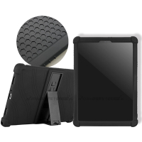 VXTRA 2022 iPad Pro 11吋 第4代 全包覆矽膠防摔支架軟套 保護套(黑)