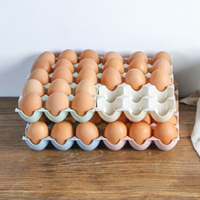 ●MY COLOR●小麥纖維雞蛋收納盒(15格) PP材質 冰箱 櫥櫃 保鮮盒 放雞蛋 盒子 雞蛋托 防破裂【N399】