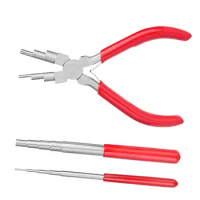 3Pcs Wire Looping Tool Wire Looping Mandrel Bail Making Pliers with Anti Slip Handle Wire Looping Rods Jewelry Making Tools
