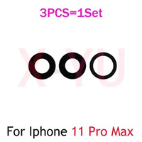 10PCS For Apple iPhone 11 / 11 Pro / 11 Pro Max Rear Back Camera Glass Lens Cover With Ahesive Sticker Replacement Parts