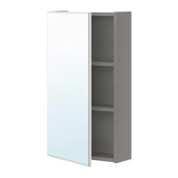 ENHET 單門鏡櫃, 灰色, 40x17x75 公分