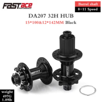 Fastace MTB Hub DA207 32 Holes Front Rear Cube Mountain Bike 32H Cubes 8/9/10/11/12S Bicycle HG Standard for Shimano M4100 M5100