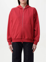 Womens RelaxedFit ZipUp Hoodie in Red