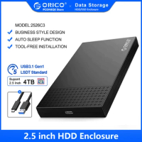 ORICO HDD Case Type-C USB3.1 to SATA3.0 2.5" USB 3.1 Gen1 SSD Enclosure 5Gbps 4TB HDD Enclosure Box Support UASP External SSD