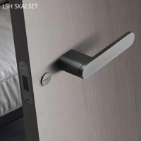 Bedroom Magnetic Suction Door Lock Zinc Alloy Mute Security Door Locks Indoor Wooden Door Handle Lockset High Quality Hardware