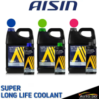 คูลแลนท์ AISIN กดเลือกปริมาณ 4 ลิตร / 1 ลิตร น้ำยาเติมหม้อน้ำ สารหล่อเย็น **กดเลือก สีเขียว, สีฟ้า, 