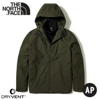 【The North Face 男 DV兩件式防水保暖外套《軍綠/黑》】4R2H/衝鋒衣/防水外套/風雨衣