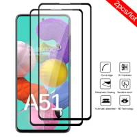 2pcs For samsung a51 Glass screen protector on the For sasmung galaxy a51 2019 6.5 sm a515F a515 a 51 protective tempered Glass
