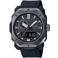 【CASIO 卡西歐】卡西歐 PROTREK 多功能太陽能電波登山運動錶-黑(PRW-6900Y-1)