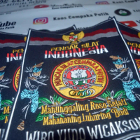 BED PUNGGUNG PSCP BORDIR  - PENCAK SILAT INDONESIA - BED PSCP