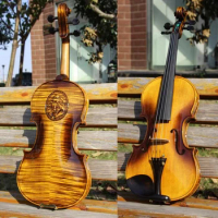 Strong toun! Hand Carved Beethoven Violin 4/4 European spruce Antonio Stradivari violin professional musical instrument violino