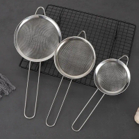 Ray lọc bột, Ray lọc cháo, Lọc nước trái cây, vợt lọc trà bằng inox nhiều size 7/10/14Cm A5023