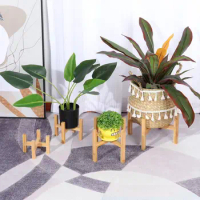 Trays Home Decoration Plant Wooden Rack Wood Flowerpot Holder Floor-Standing Flower Pot Base Bonsai Display Stand Trays