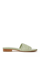 BONIA Pale Green Fiore Slide Sandals