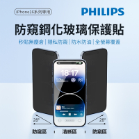 PHILIPS 飛利浦 iPhone 16 Pro 防窺視鋼化玻璃保護貼 DLK5513/96
