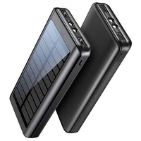 2023 New Products Solar Power Bank Hot Trending 30000mAh Double USB 2.1A Ultra Slim Electronics Portable Charge Flashlight