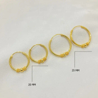 Anting Gipsy Warna 24 Karat Lapis Emas Ukuran 20 MM / 25 MM - 25MM