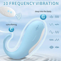10 Frequency Little Whale Vibrator Stimulating Vibrator Remote Control Wireless Heating Vaginal G-spot Clitoral for Women 18