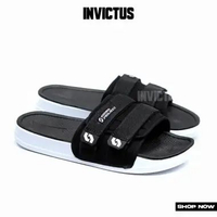 MND FORSOL Sandal Slide Pria Hitam Casual Model Kekinian 42 Hitam