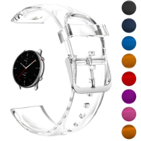 Transparent Strap for Huami Amazfit GTR 3 2 Pro Watch Band for Amazfit GTR 42/47mm GTS 3 2 Mini/Bip Silicone Bracelet 20mm 22mm