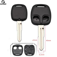 10PCS 2 Buttons Remote Key Shell For Mitsubishi Replacement Car key Blanks Case Left Side key blade