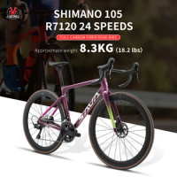 SAVA F20 Road Bike 24-speed full carbon fiber road bike with SHIMAN0 105 R7120 race bike, CE+UCI approved