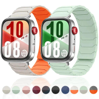 สายซิลิโคนแม่เหล็กสำหรับ Huawei Watch Fit 4 และ Fit 3, สร้อยข้อมือกีฬา, สายรัดข้อมือสำรอง, เข้ากันได