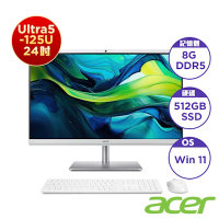 Acer 宏碁 C24-195ES 24型AIO桌上型電腦(CU5-125U/8GB/512GB/Win11)