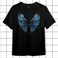 3DimensionWear - Kaos Distro Premium Original 3D Angel Blue Wings - DM0621