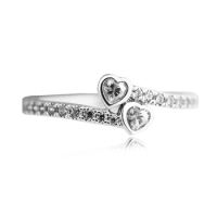 Forever Hearts Ring Clear CZ Ring Silver Woman Rings For Jewelry Making 925 Original Silver Jewelry Make Up Woman Gift Ring