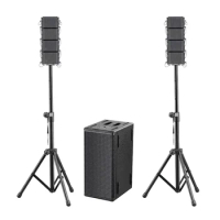 professional audio mini line array system 4'' full range active dsp amplifier line array subwoofer speakers