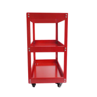 【ROY】三層汽修工具車 零件車 紅色 工具箱 工具車櫃 851-TC3RS(維修層架車 工具櫃車 小型工具車)