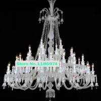 Royal 44 pcs Large huge Star hotel chandelier crystal sconce for living room villa Traditional chandeliers led Lustre Cristal