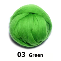 handmade Wool Felt for felting 50g Green Perfect in Needle Felt 03#