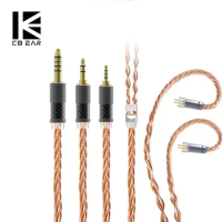 KBEAR Crystal-C 8Core 7N OCC Upgrade Earphone Cable Adopting PVC 152 Strands Litz Wires Earbuds 2.5/3.5/4.4mm Plug KBEAR Aurora