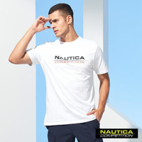 【NAUTICA】COMPETITION男裝經典素面LOGO短袖T恤(白)