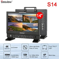 Bestview S14 4K Monitor 14 Inch on Camera DSLR Field Monitor HDMI-compatible 3G-SDI UHD 3840x2160 Portable Broadcast Monitor