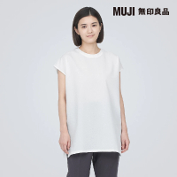 MUJI 無印良品 女聚酯纖維彈性透氣泡泡紗法式袖長版衫(共4色)