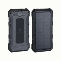 20000mAh Wireless Solar Power Bank for iPhone 13 Samsung Huawei Xiaomi Poverbank PD 18W Fast Charging Powerbank with Flashlight