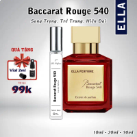 Nước Hoa Unisex MFK Bacarat Rouge 540 Extrait Chính Hãng Ella Perfume (10ml, 20ml, 30ml), Trẻ trung,