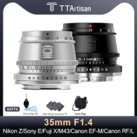 TTArtisan 35mm F1.4 APS-C Camera Lens for Nikon Z Sony E Fuji XF Canon M RF Leica L Panasonic Olympus M43 Mirrorless Camera Lens